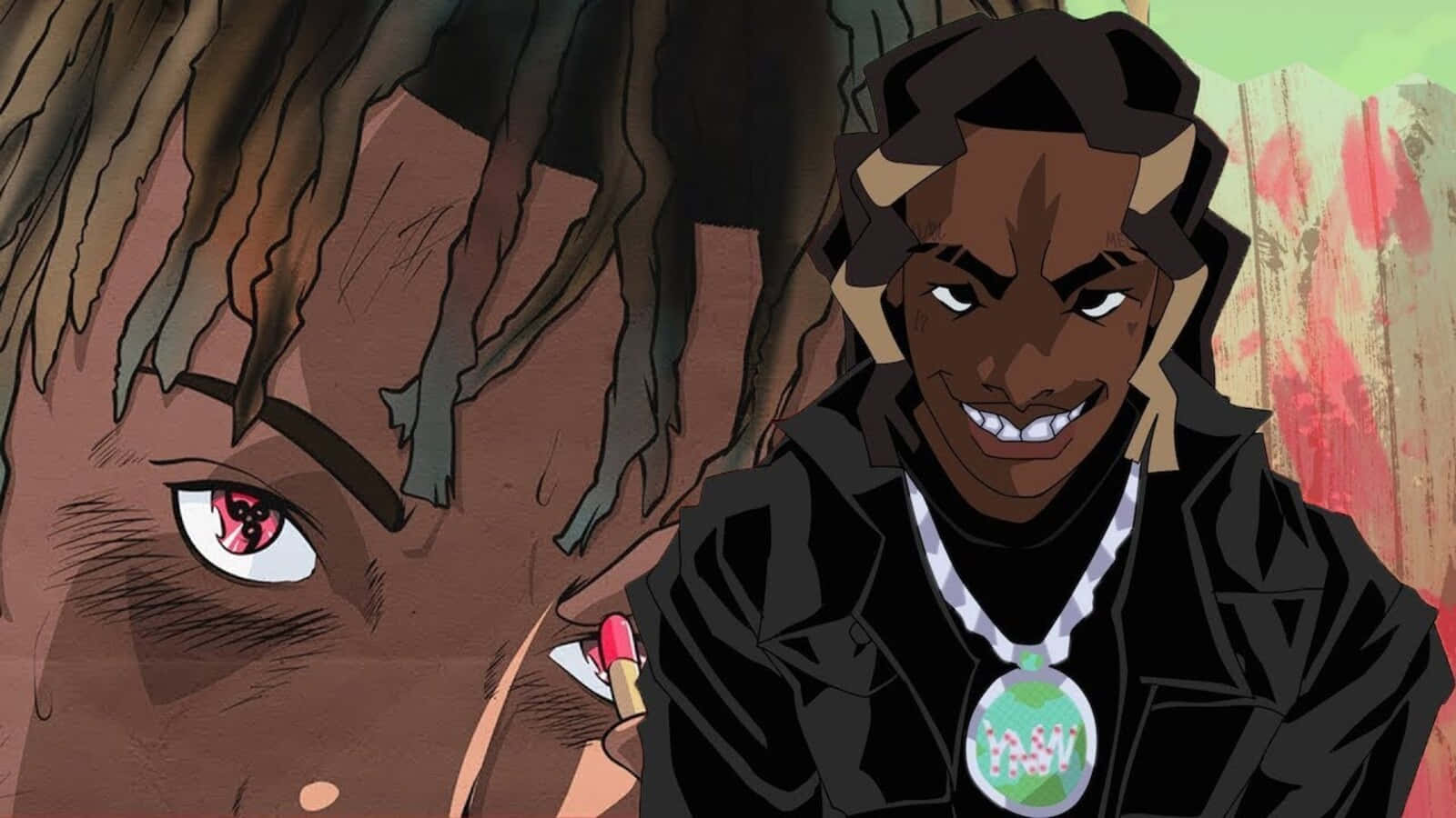 Vibrant Ynw Melly Cartoon Illustration Background