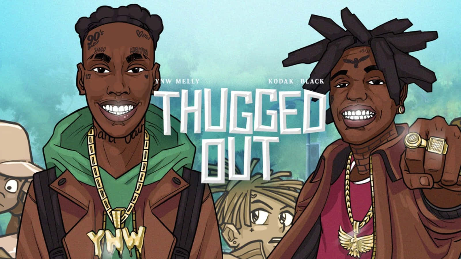 Vibrant Ynw Melly Illustrated Wallpaper Background