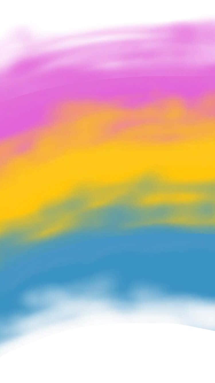 Vibrantly Colored Pan Flag Representing Unity