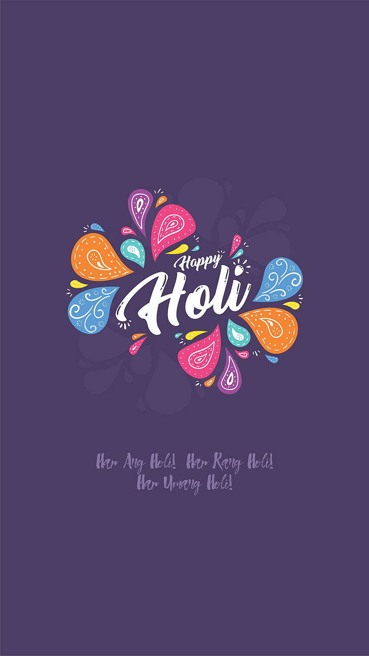 Vibrantly Joyful Holi Hd Artwork Background