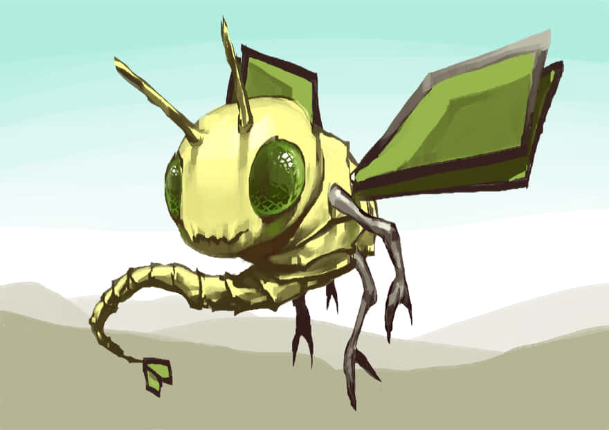 Vibrava Sketch In Desert Background