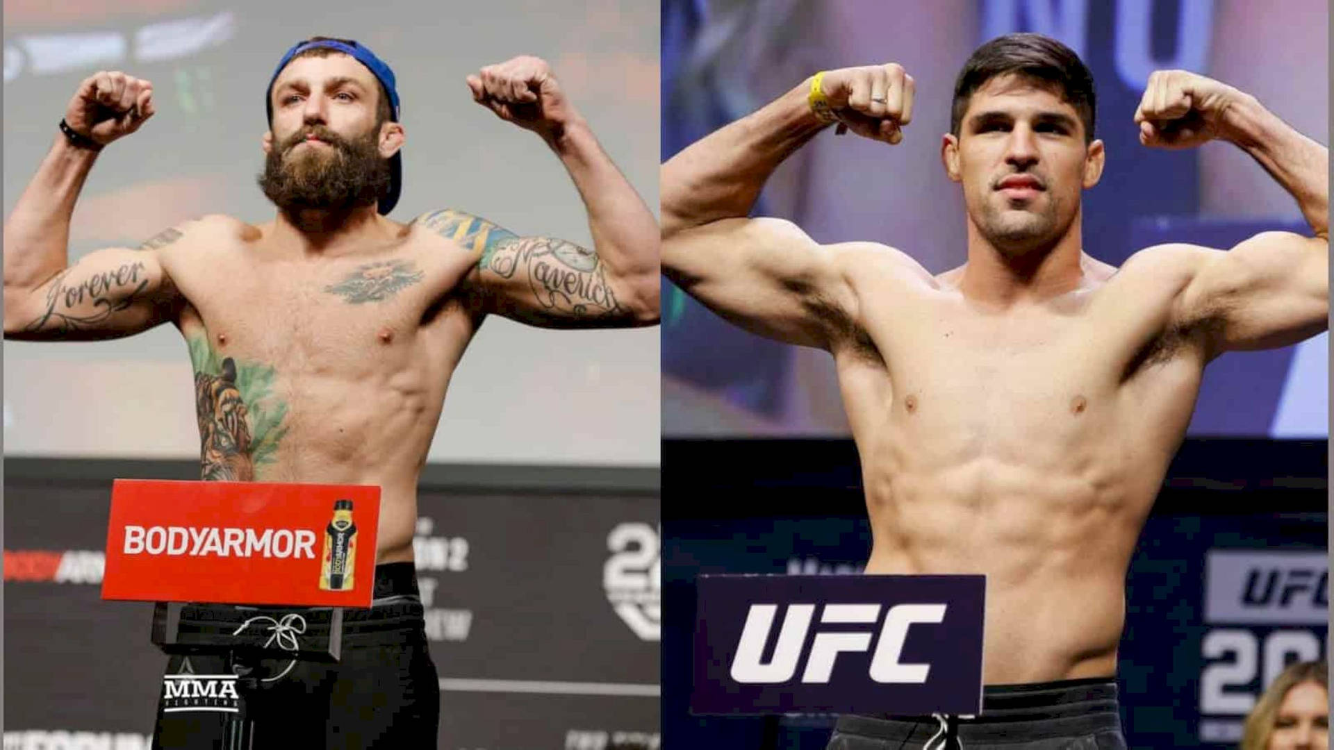 Vicente Luque And Michael Chiesa Flexing Background