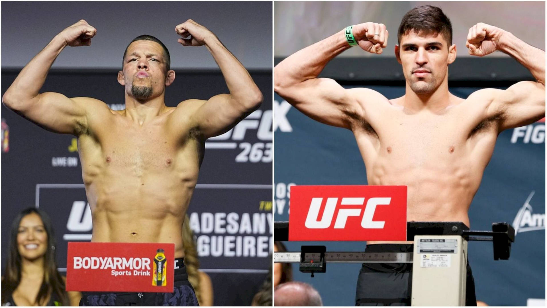 Vicente Luque And Nate Diaz Flexing