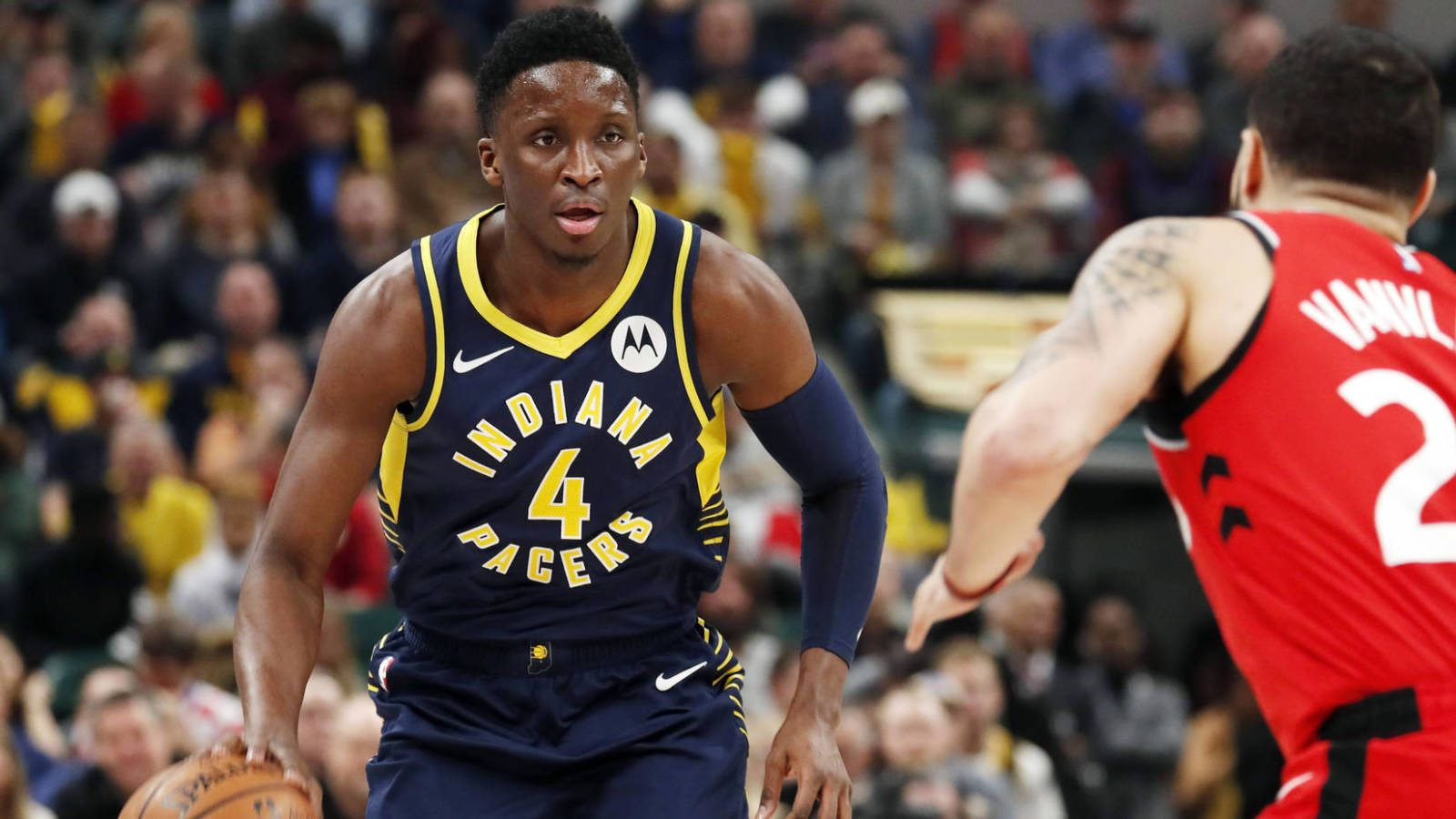 Victor Oladipo Facing The Opponent Player