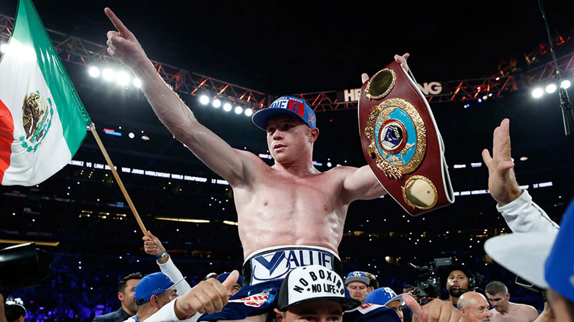 Victor's Moment - Saul 'canelo' Alvarez In Full Celebration Background