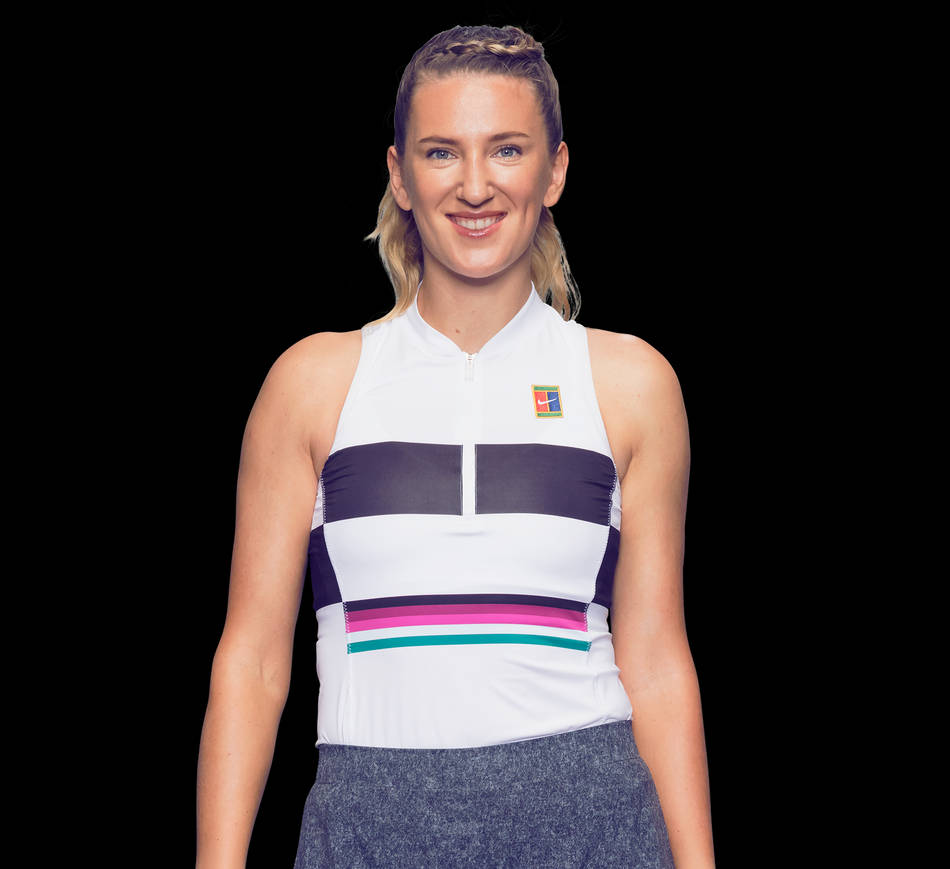 Victoria Azarenka Smiling For The Camera Background