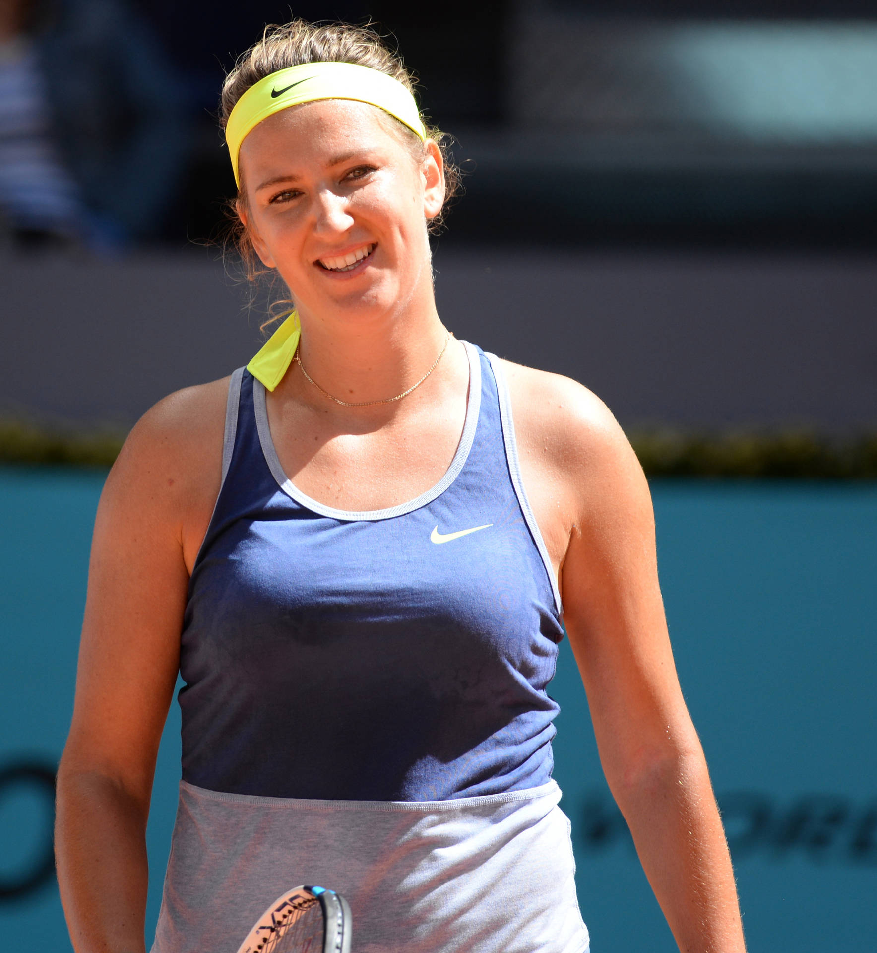 Victoria Azarenka Smiling In The Sun Background