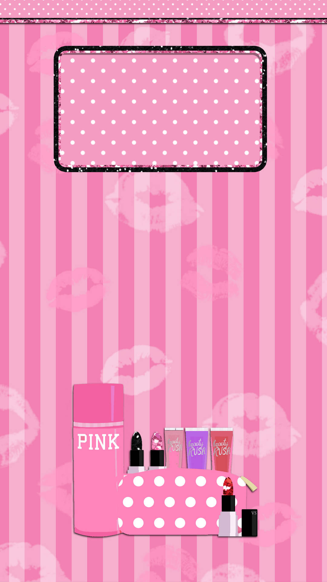 Victoria's Secret Pink Kiss Mark Background