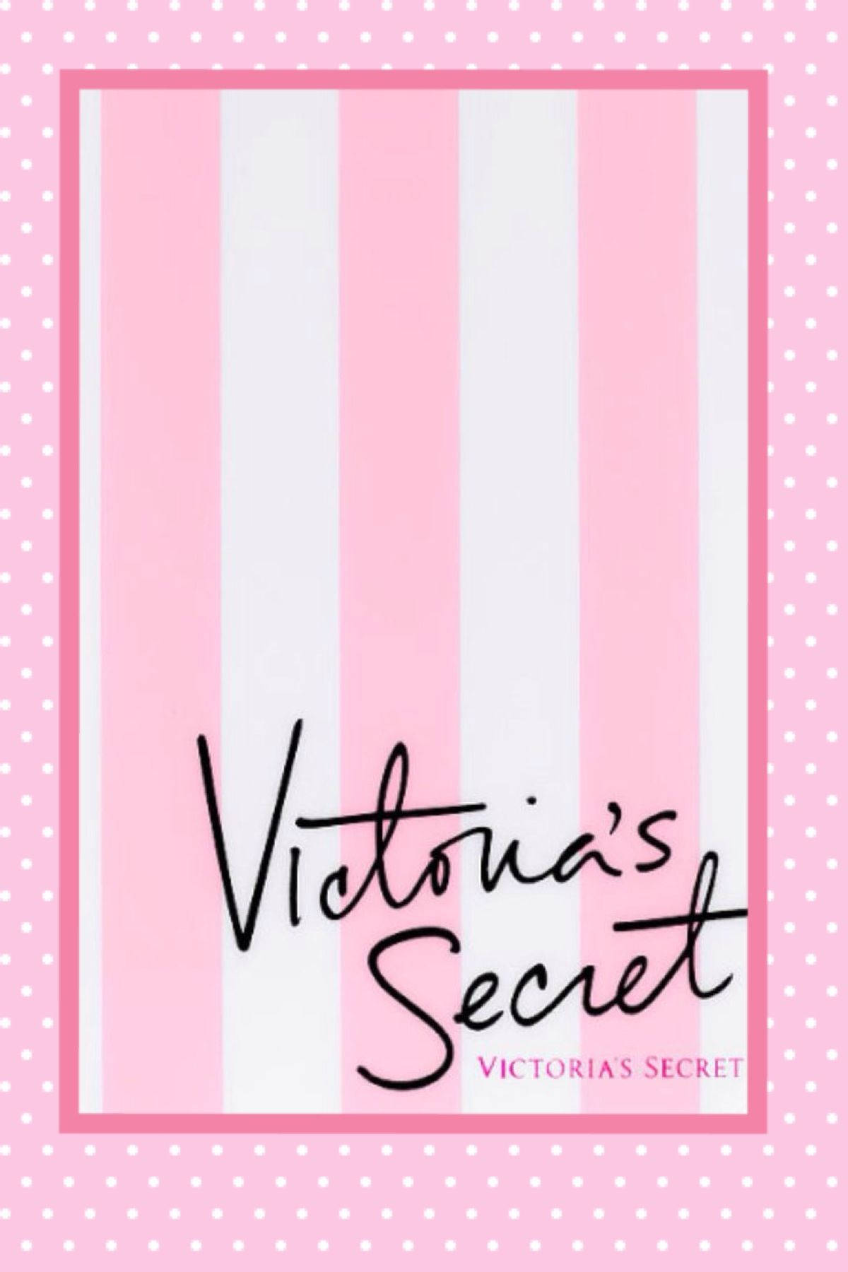 Victoria's Secret Stripes And Polka Dots Background