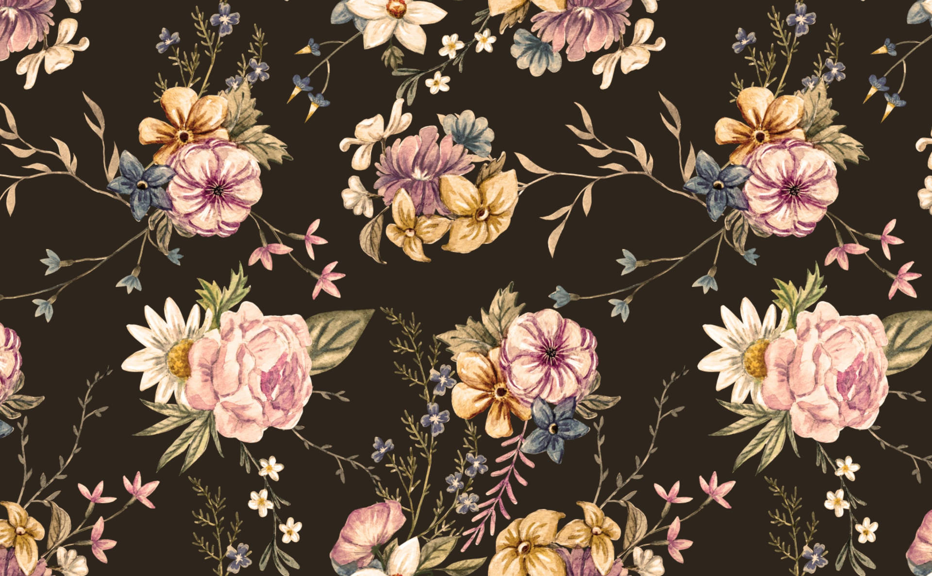Victorian Floral Pattern Background