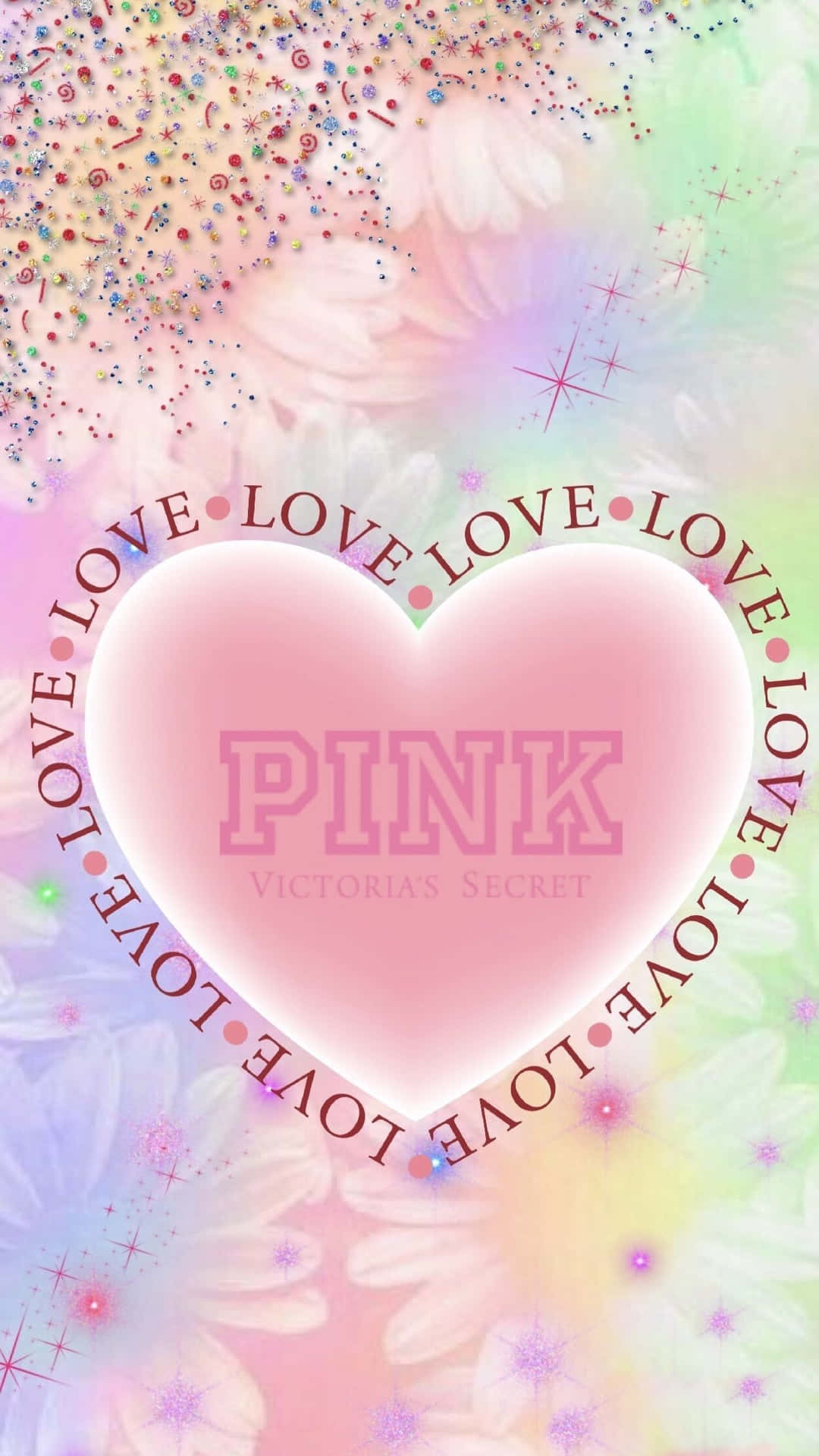 Victorias Secret Pink Heart Iphone Background