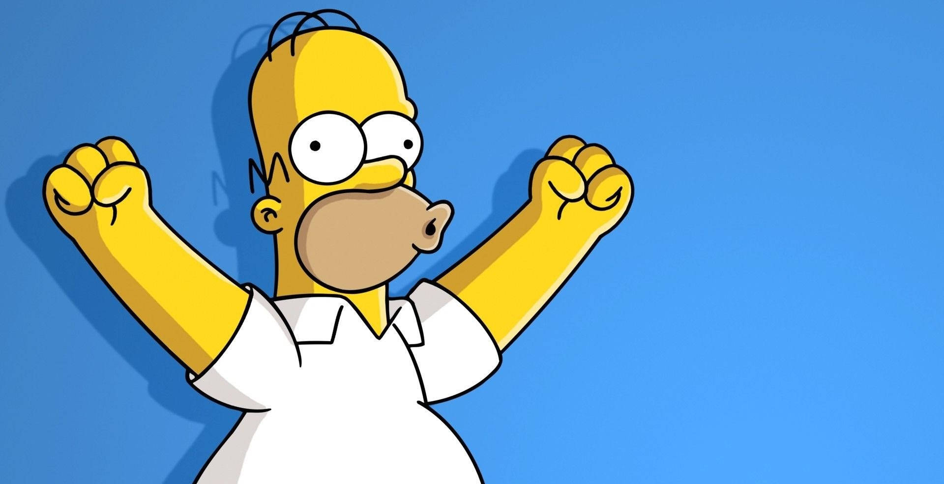 Victorious Homer Simpson Funny Background