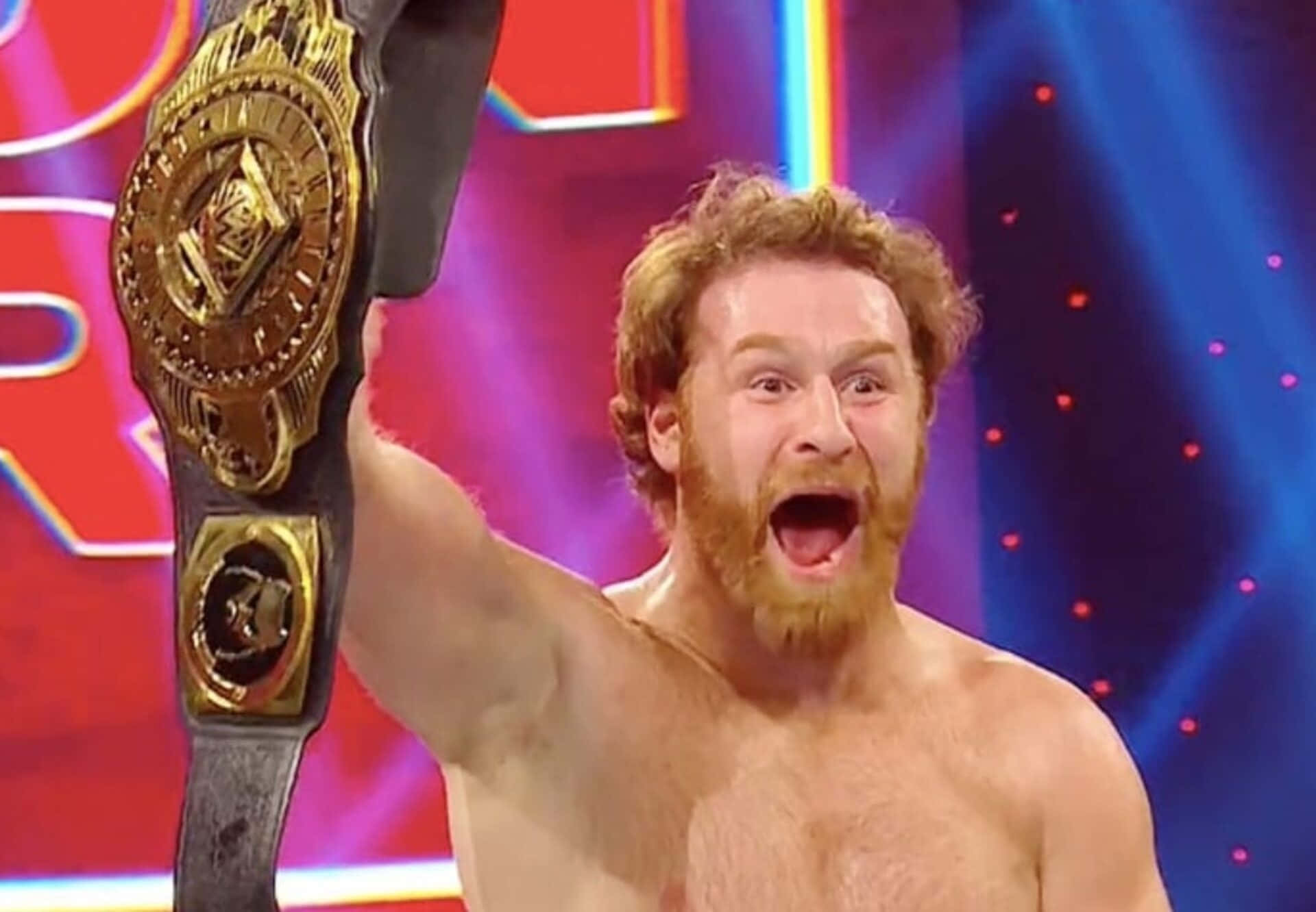 Victorious Moment Wit Sami Zayn Background