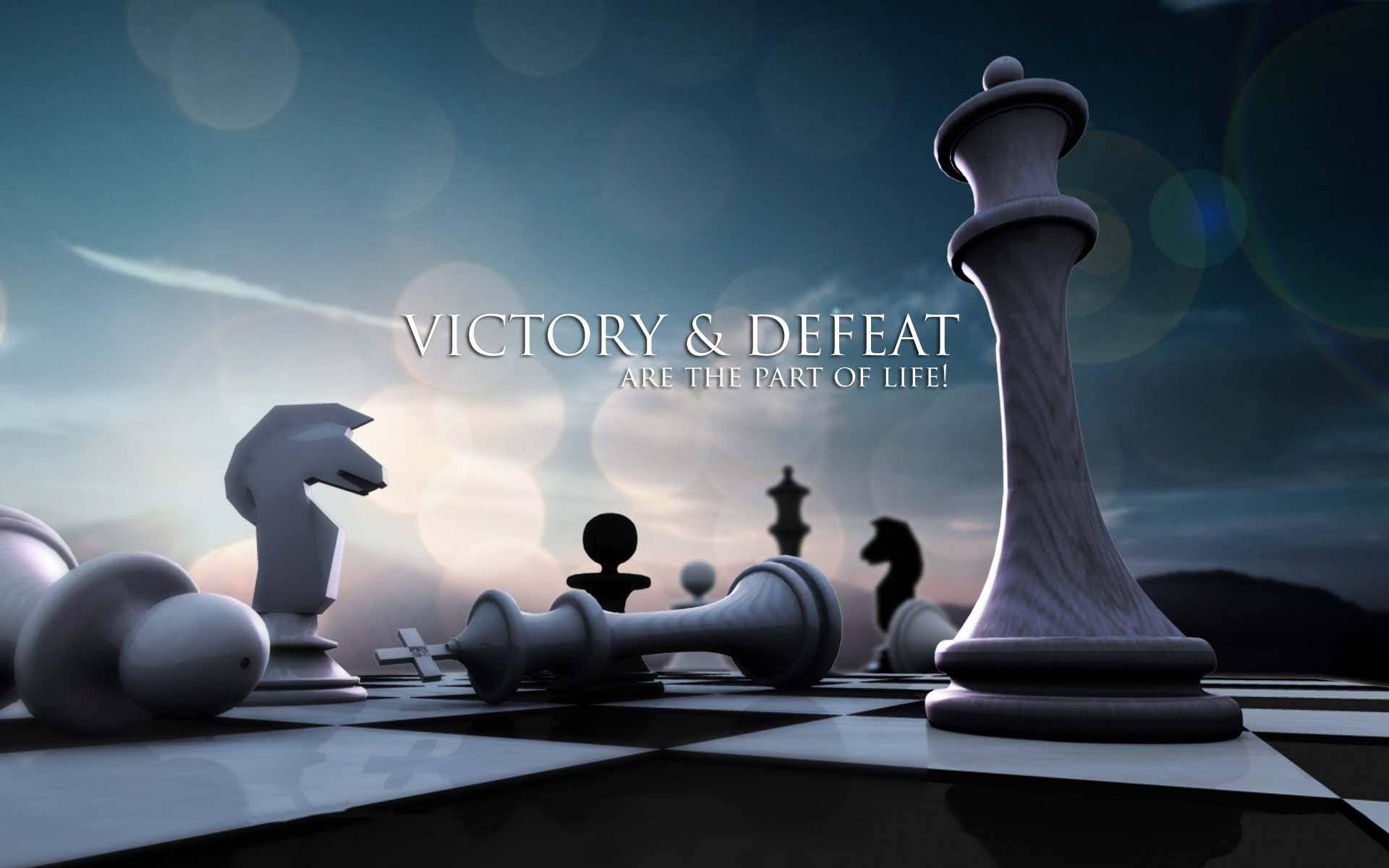 Victory And Defeat Chessboard Background