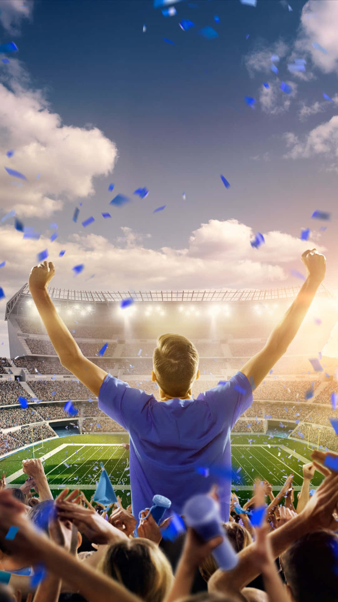 Victory Celebrationat Stadium Background