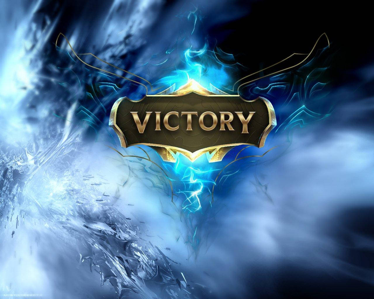 Victory Frozen Blue Aesthetic Background
