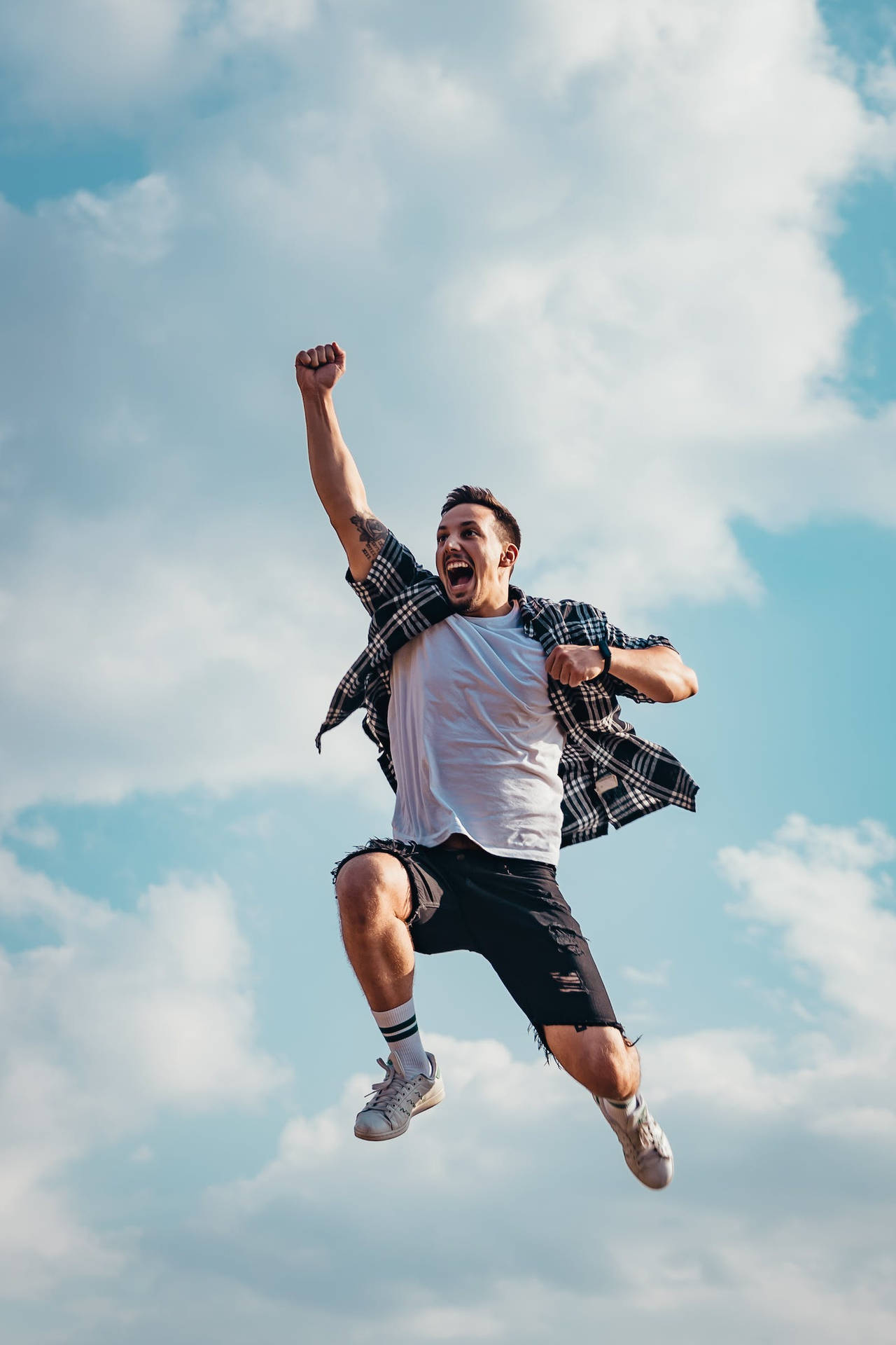 Victory Sky Jumping Background