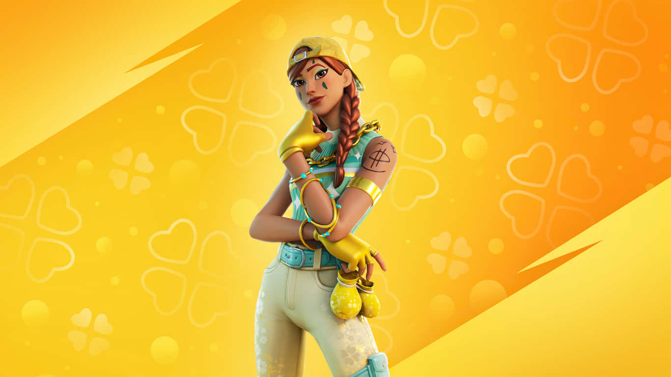 Video Game Character Aura Fortnite 1366x768 Background