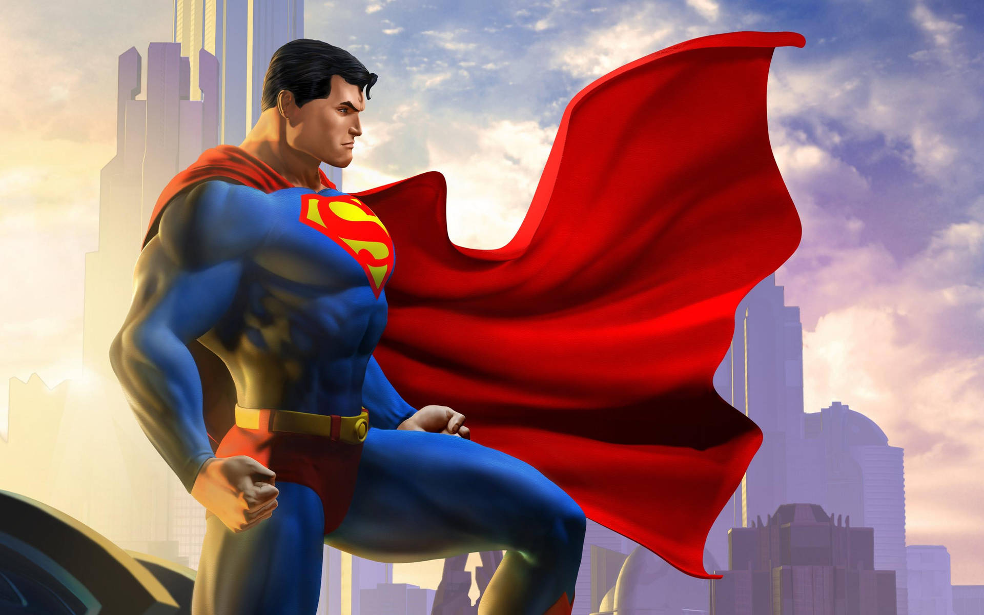 Video Game Dc Universe Online Superman Digital Art Background