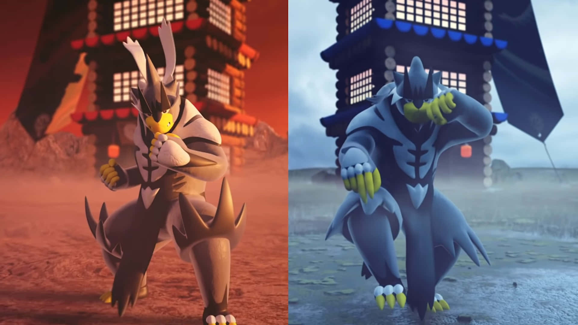 Video Game Graphic Of Urshifu Characters Background