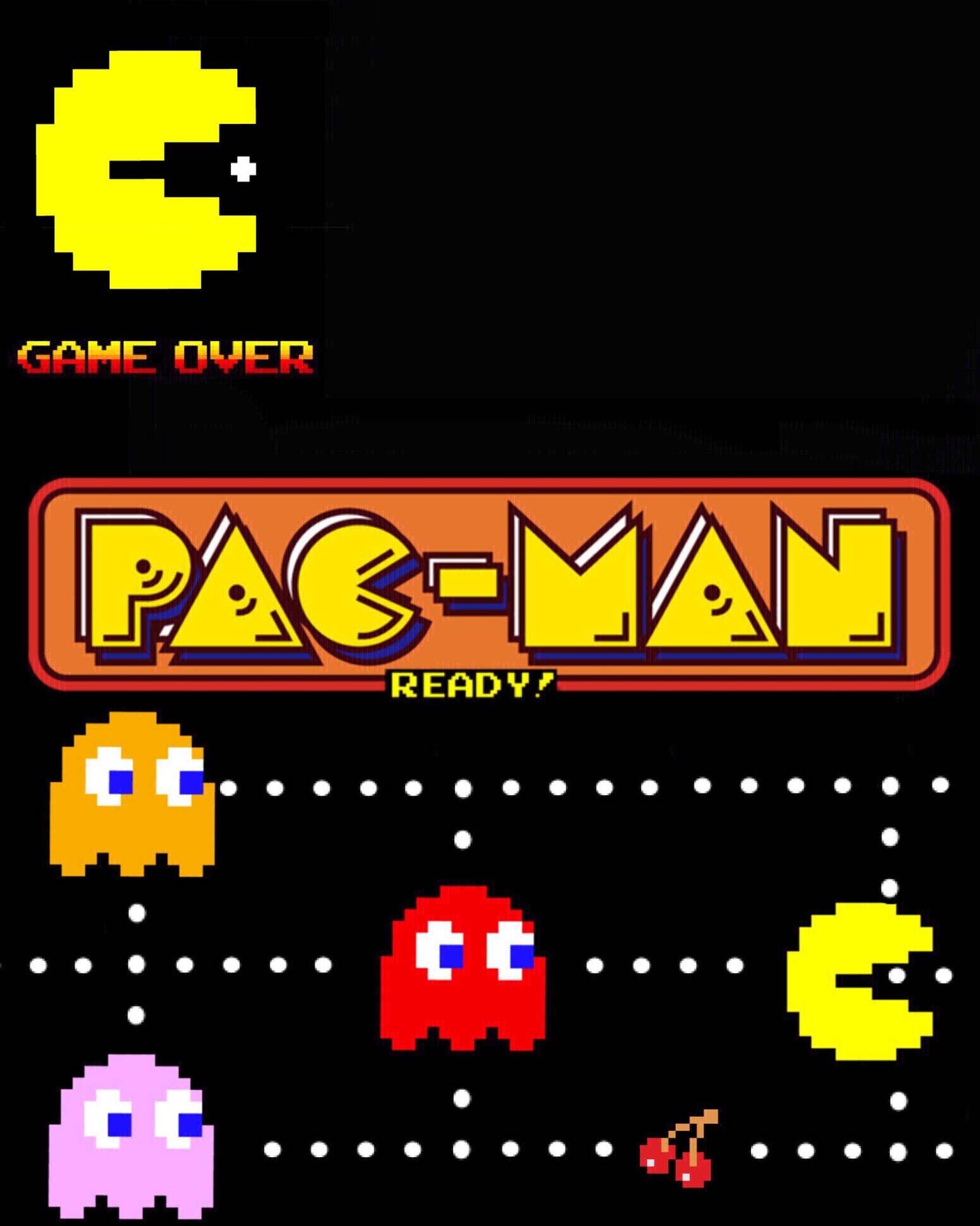 Video Game Pac Man Poster Background