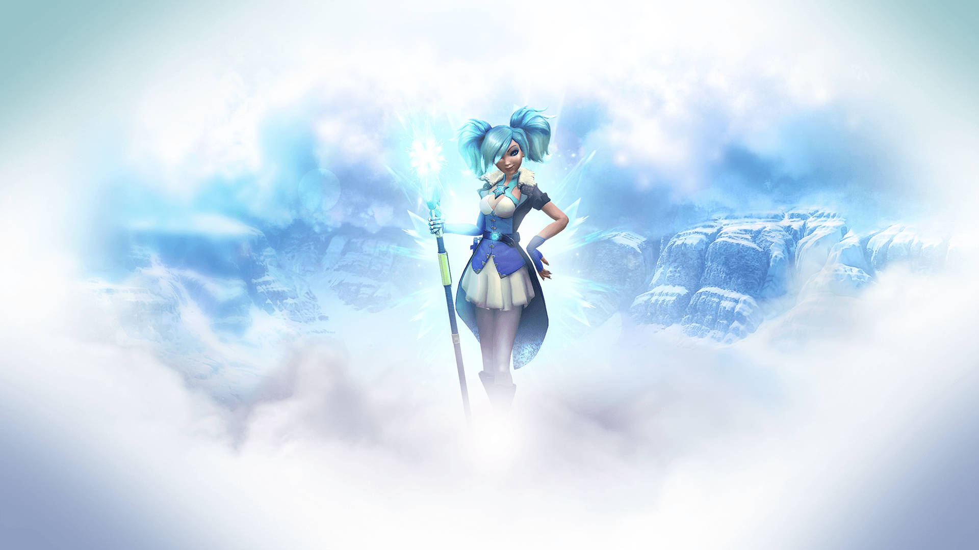 Video Game Paladins Evie With Ice Staff