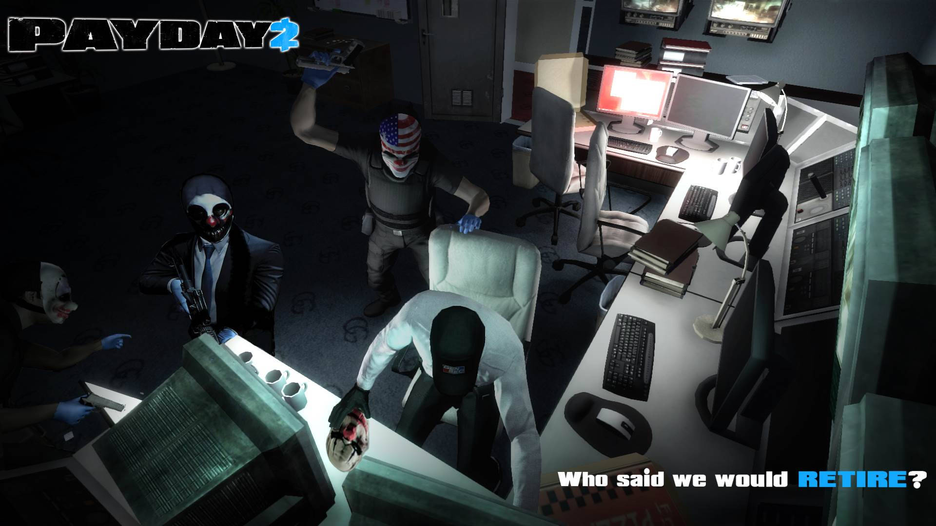 Video Game Payday 2 Crew Caught On Cctv Background