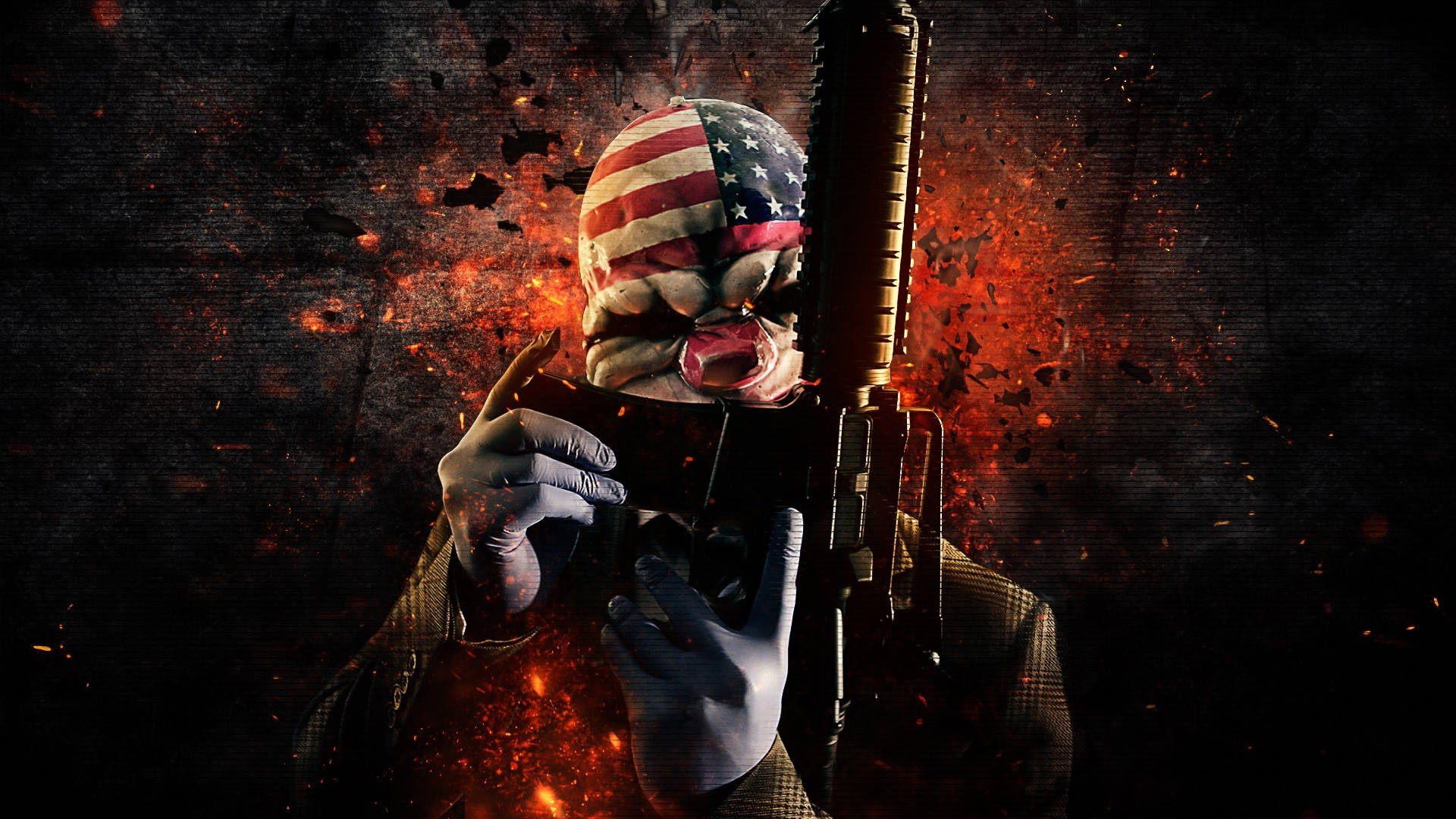 Video Game Payday 2 Dallas Loading Gun Background