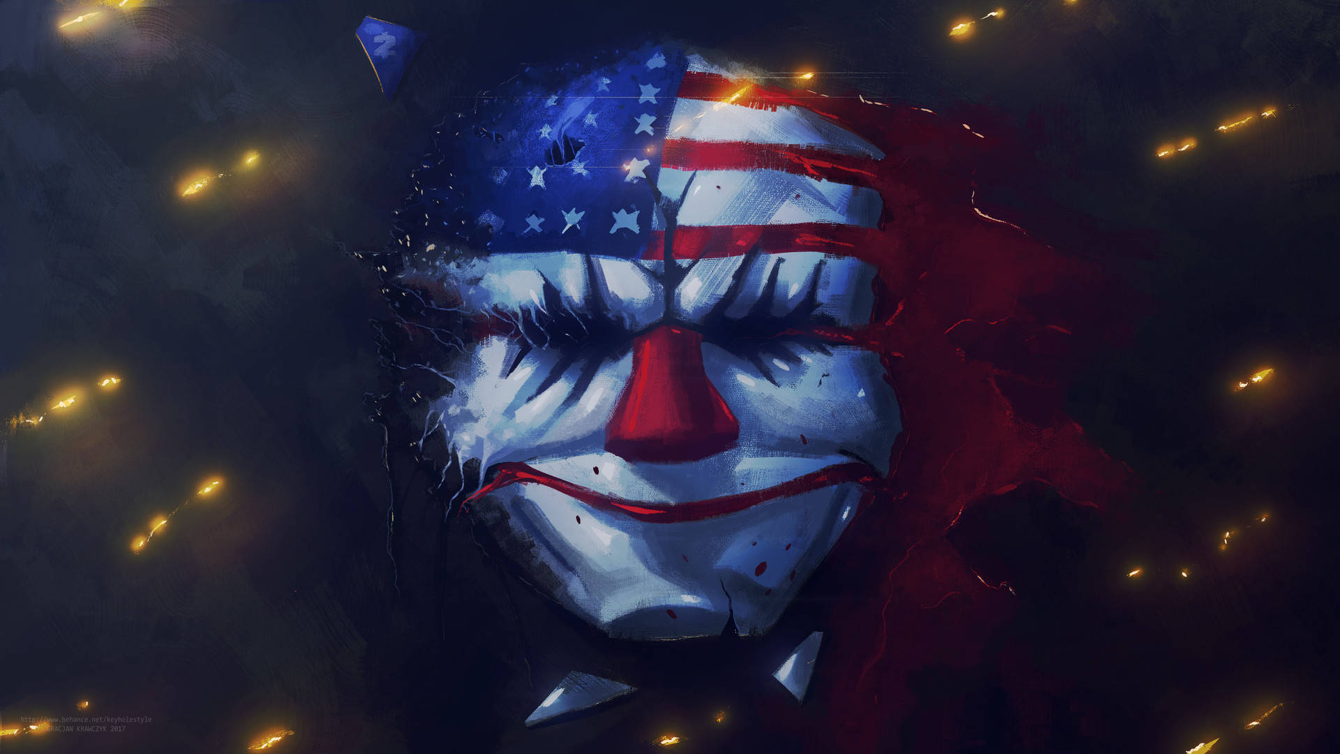 Video Game Payday 2 Dallas Mask Fanart Background