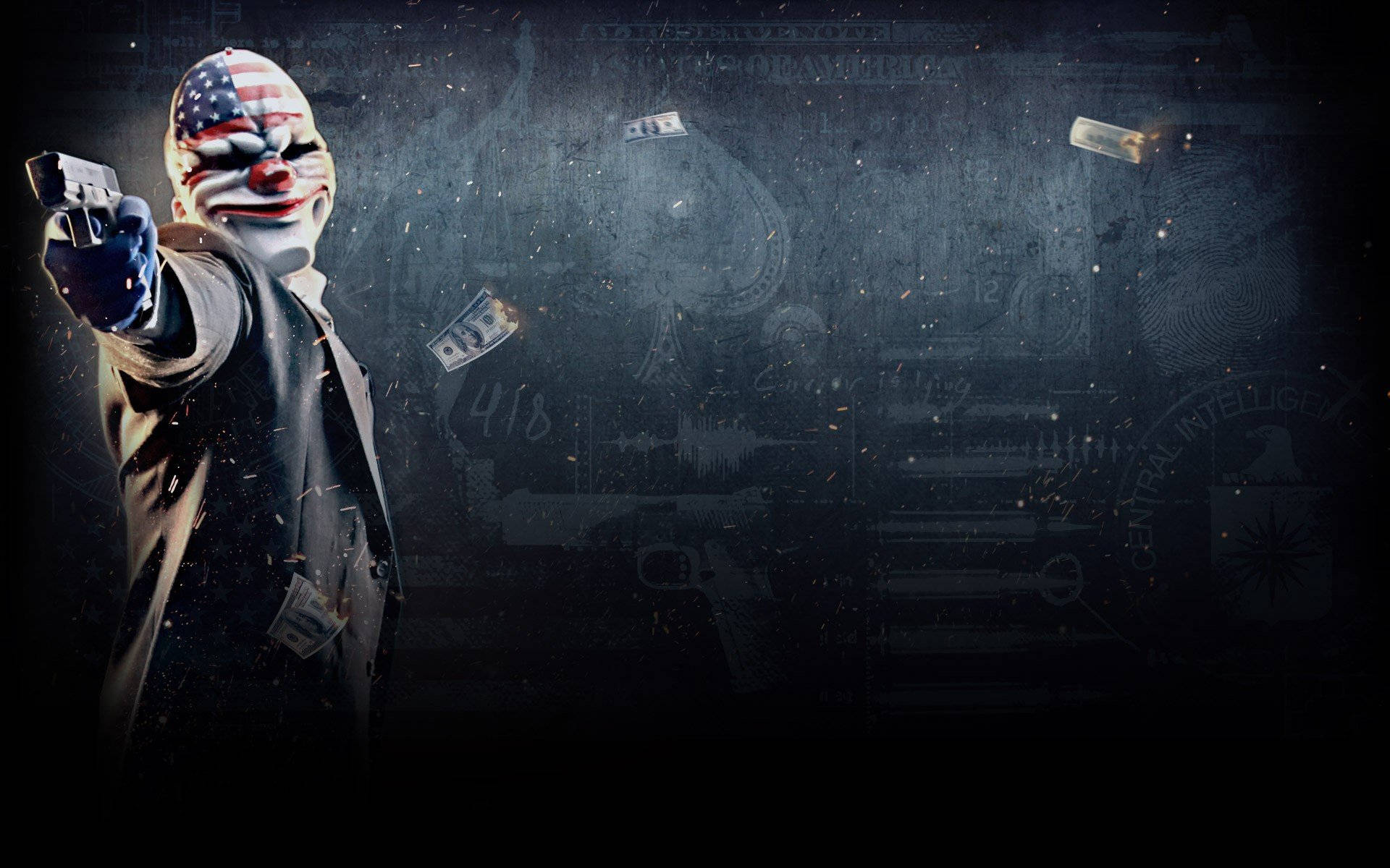 Video Game Payday 2 Dallas Pointing Gun Background