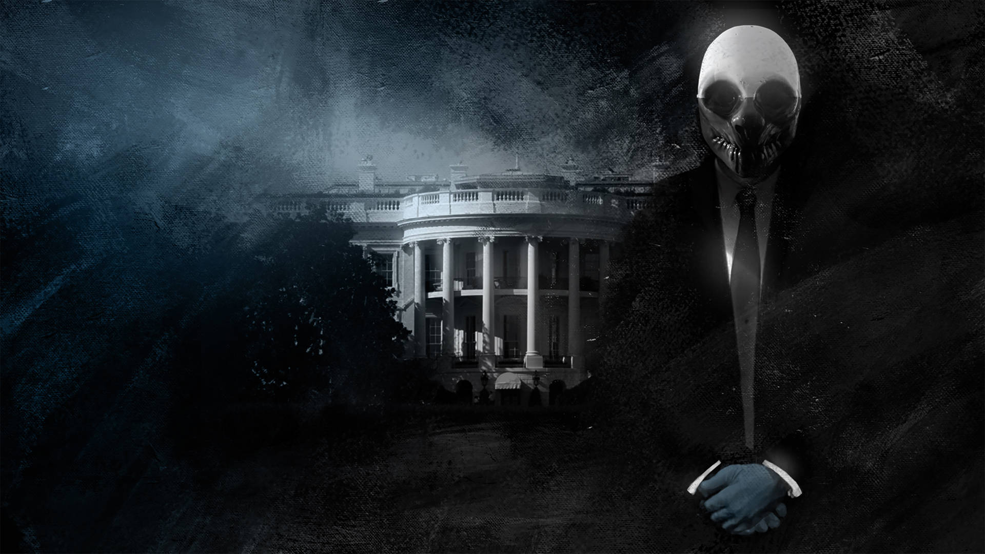 Video Game Payday 2 Wolf With White House Background