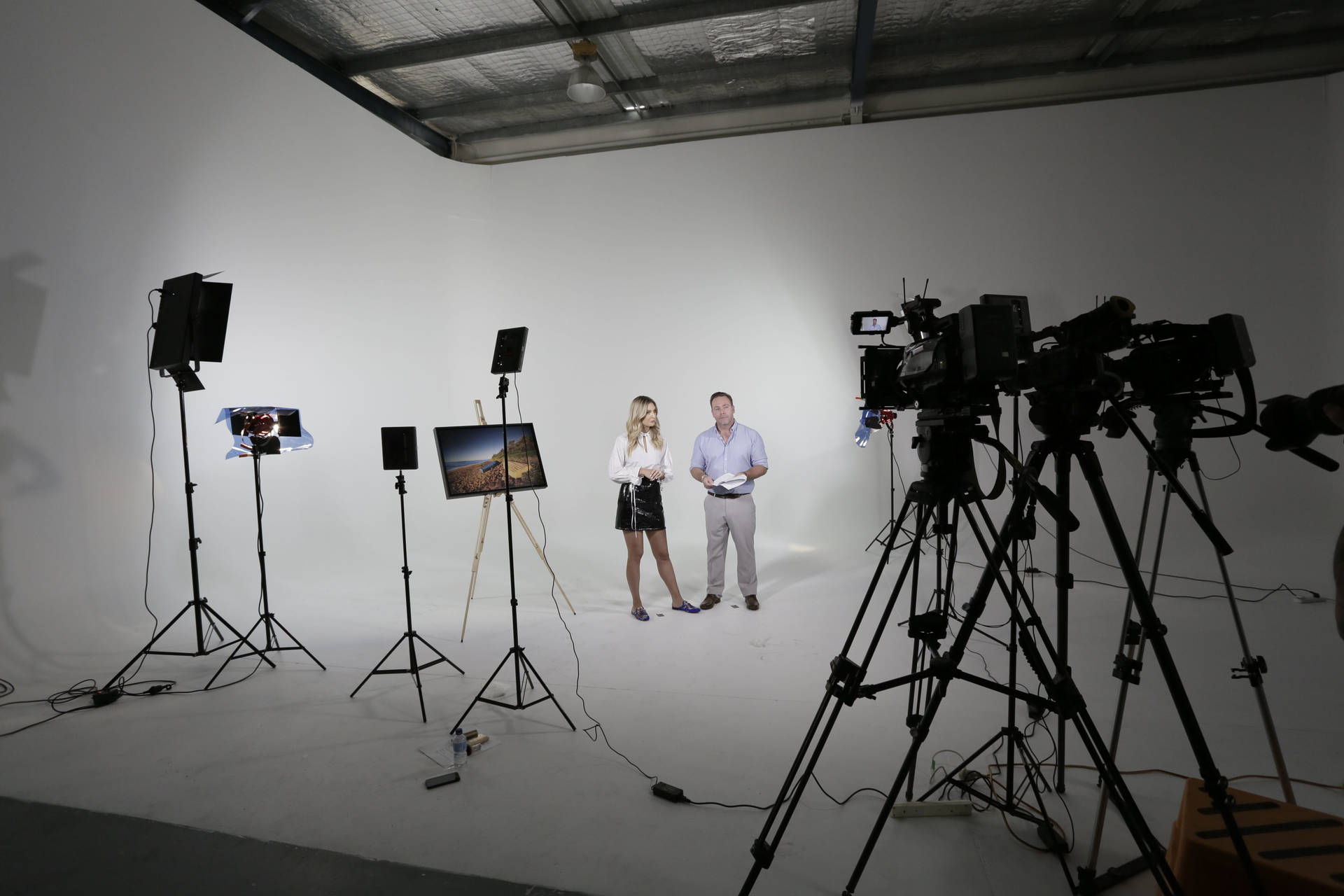 Video Shoot In Photography Studio Background