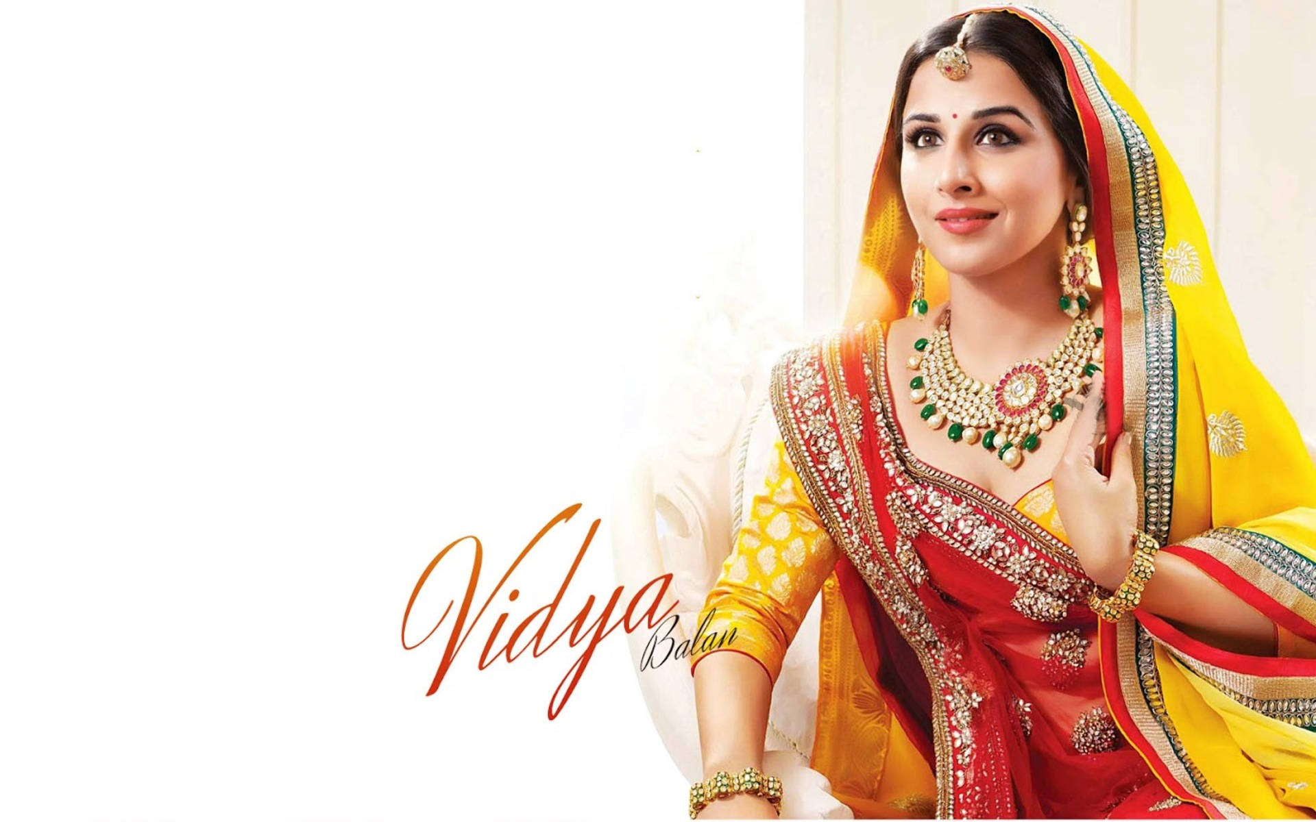 Vidya Balan Ethnic Fashion Background