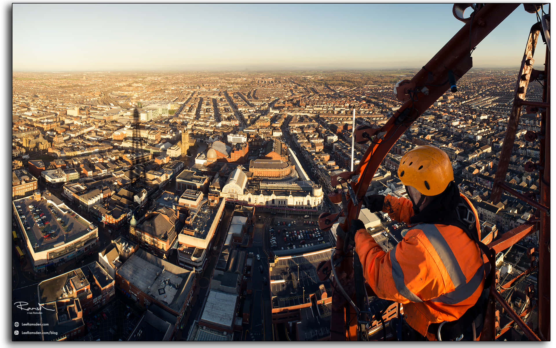 View From Atop Blackpool Tower Background