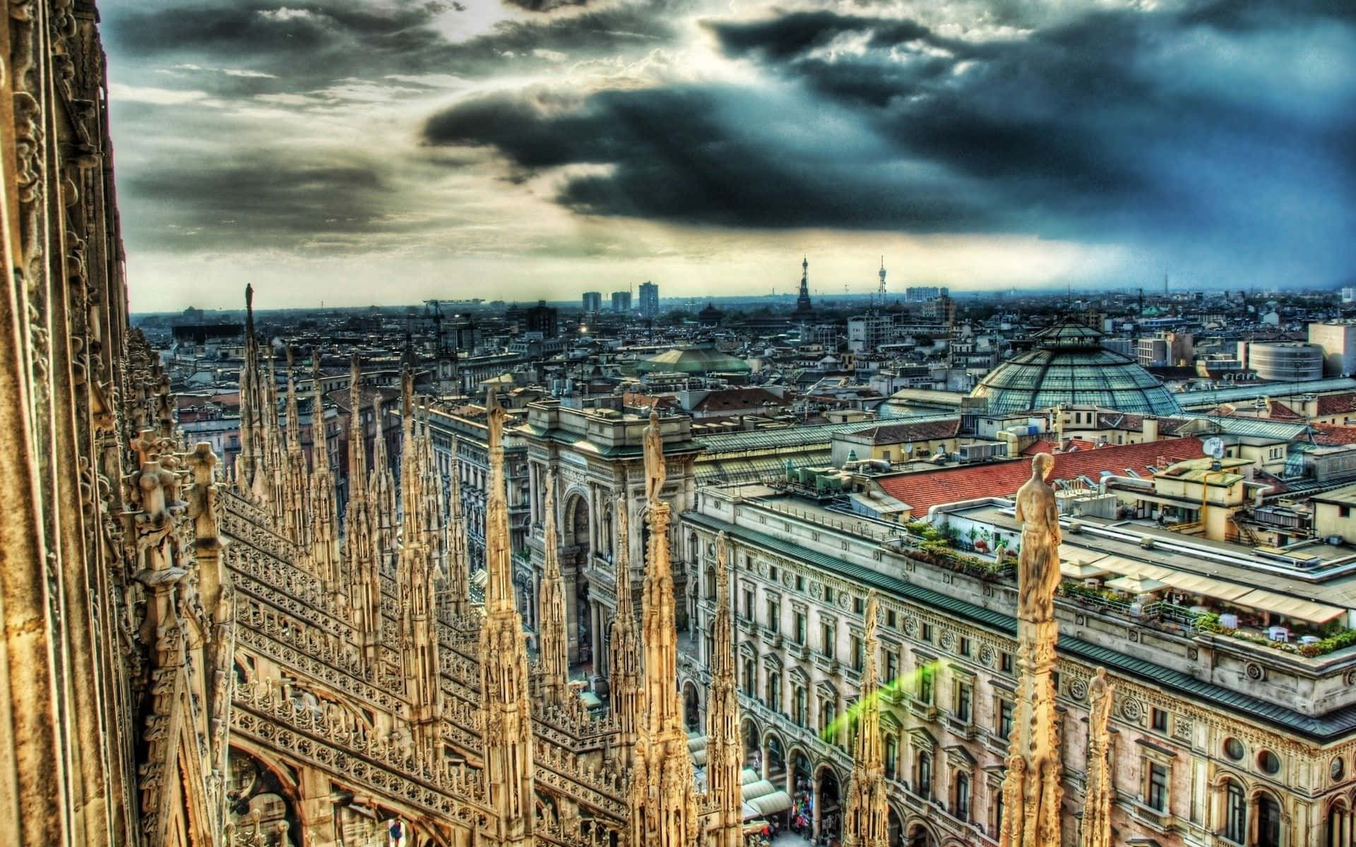 View From Top Of Milan Cathedral