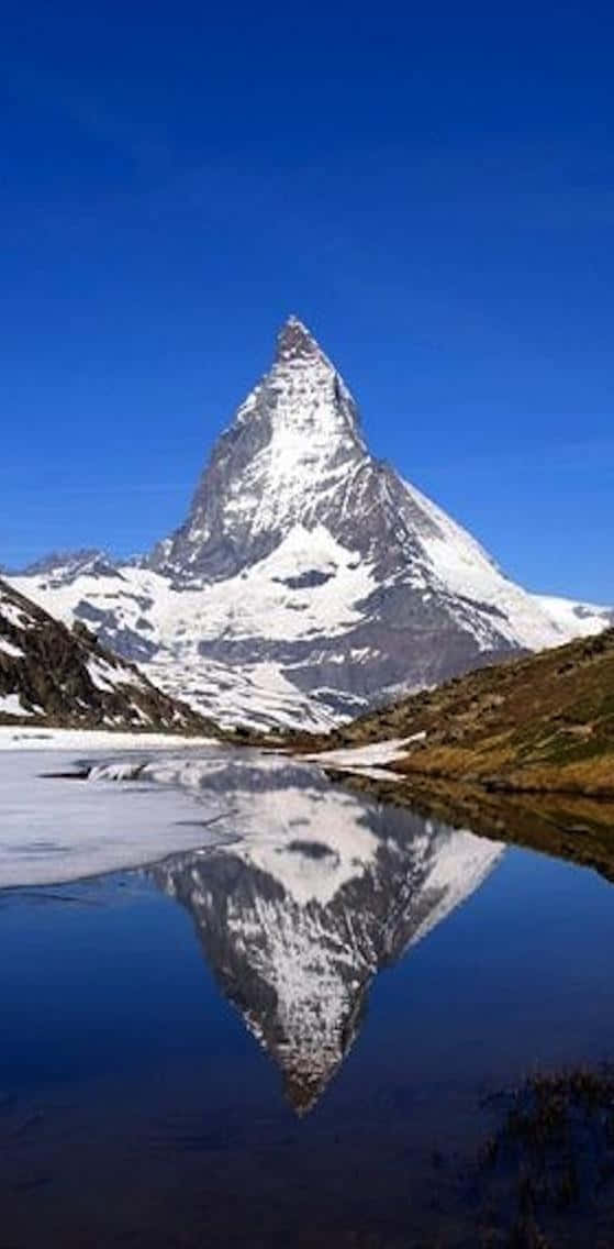 View Of Matterhorn From The Riffelsee Lake
