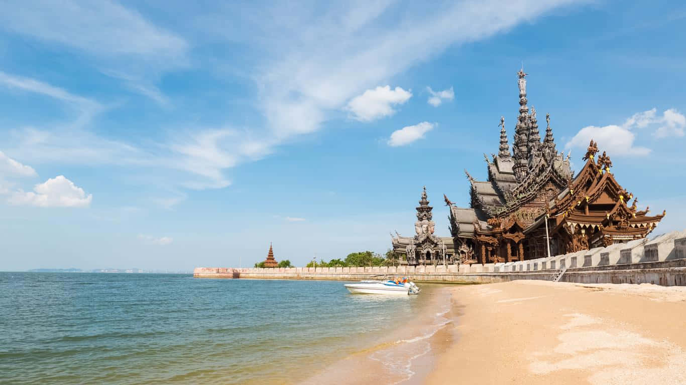 View Of Sanctuary Of Truth From The Beach