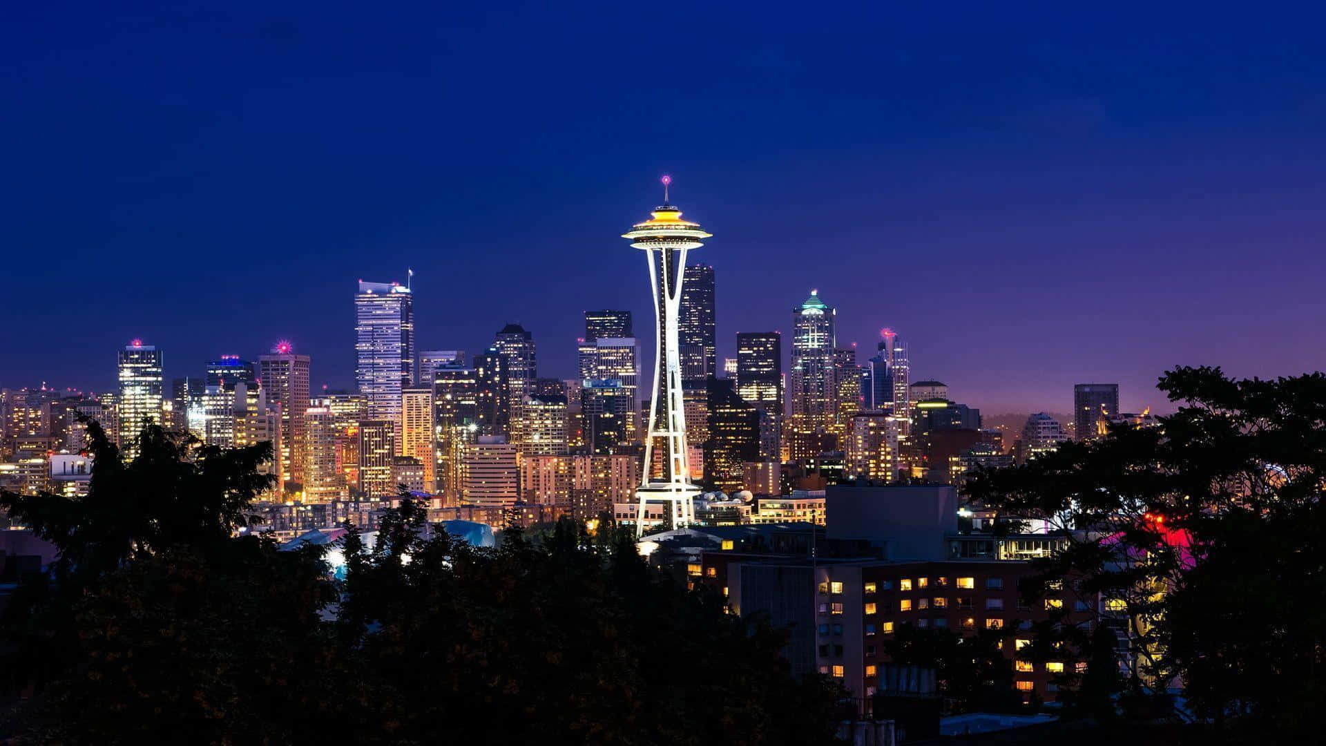 View Of Seattle At Night