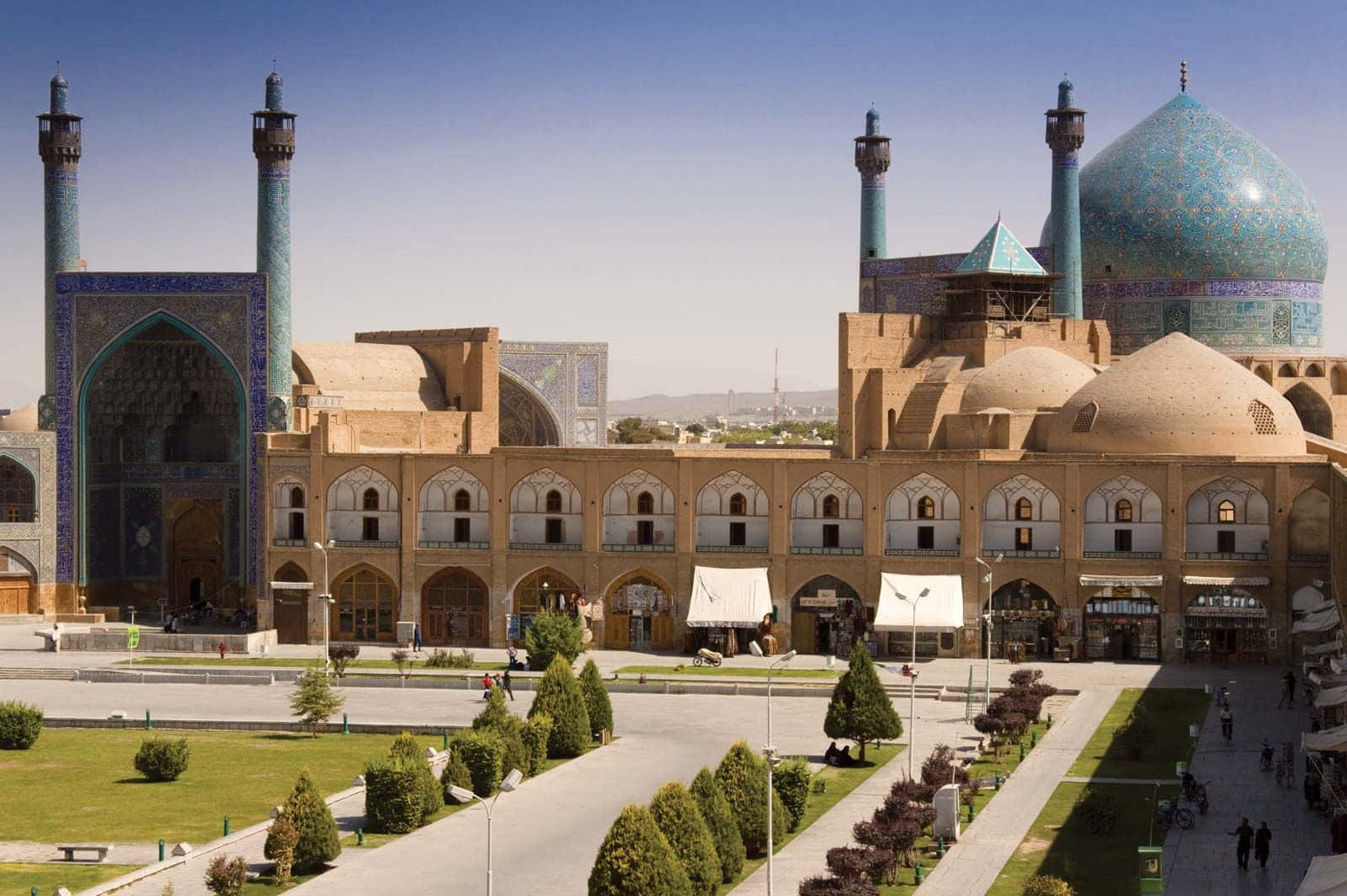 View Of Shah Mosque Background