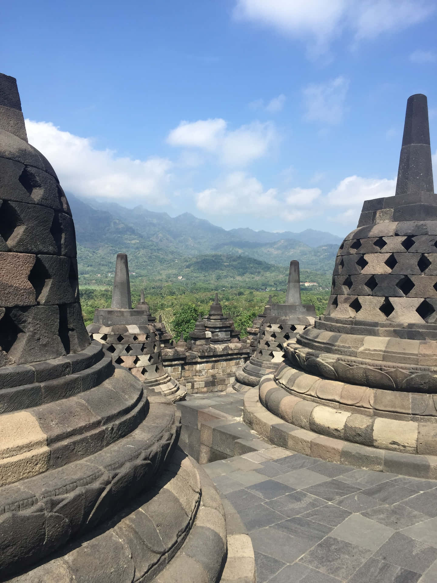 View Of The Borobudur Temple Background