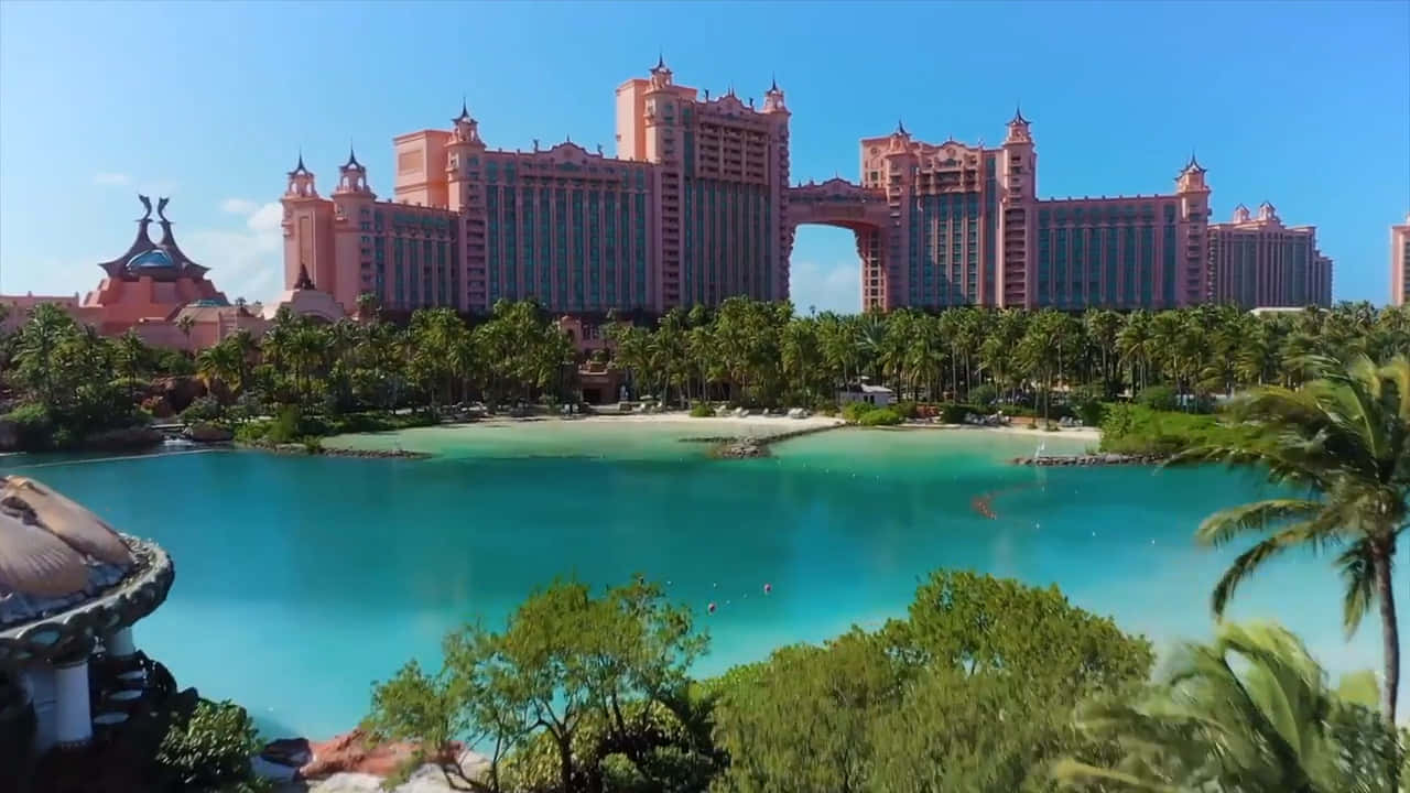 View Of The Ocean In Atlantis Resort Background