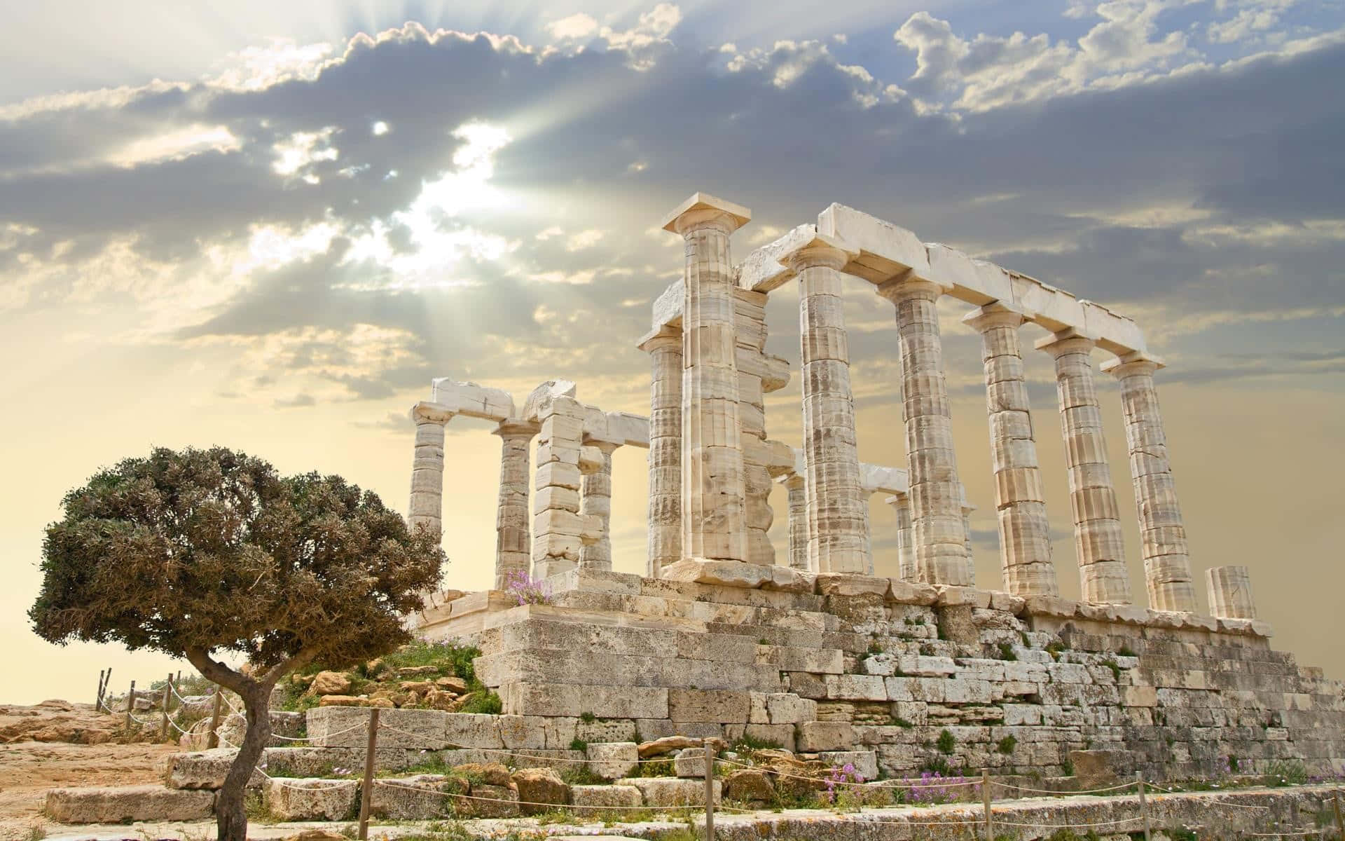 View Of The Temple Of Poseidon