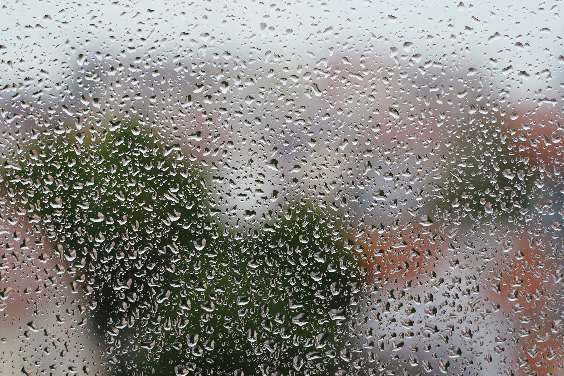 View Of The World Through A Raindrop Background