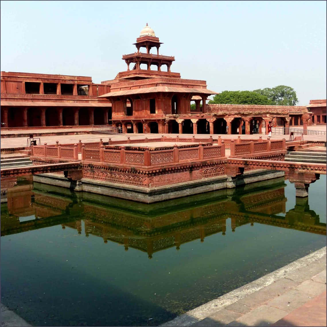 Viewpoint Of Panch Mahal At Fatehpur Sikri Background