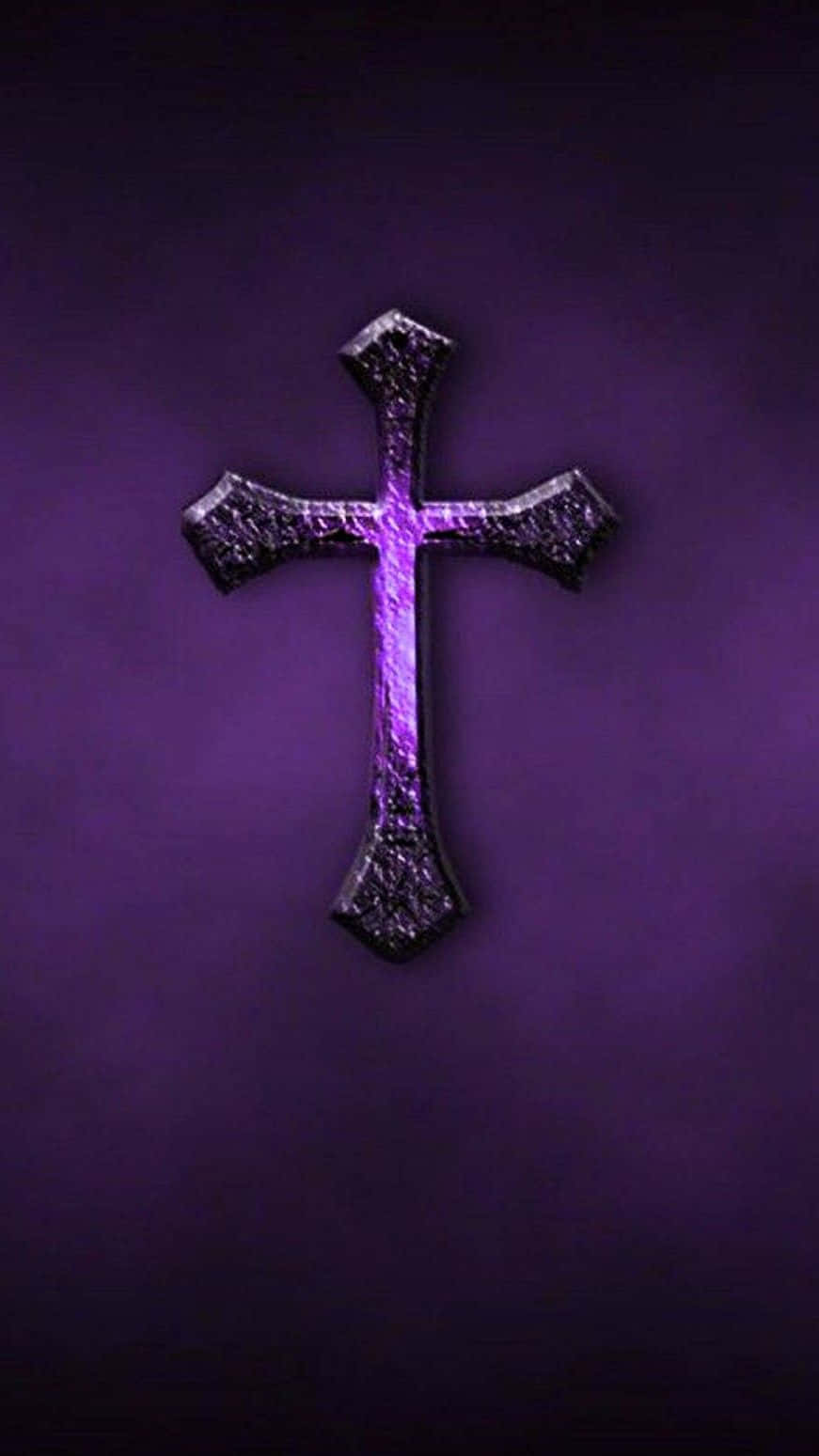 Vignette Purple Metal Cross Iphone Background