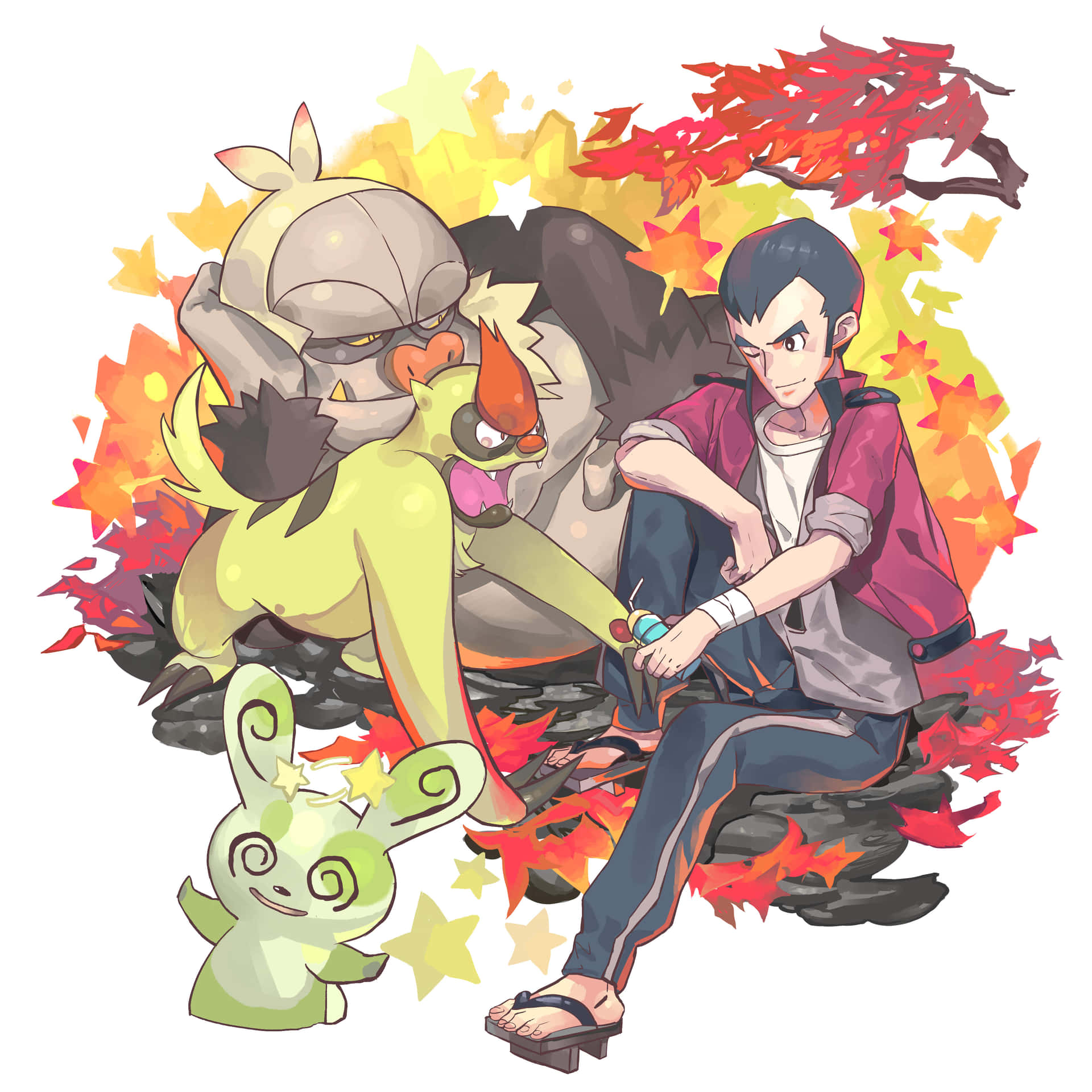 Vigoroth And Norman Background