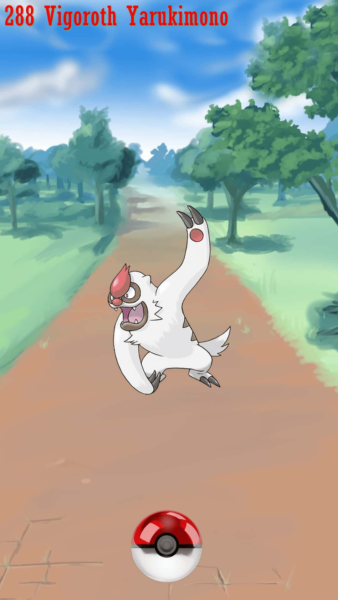 Vigoroth On The Road Background