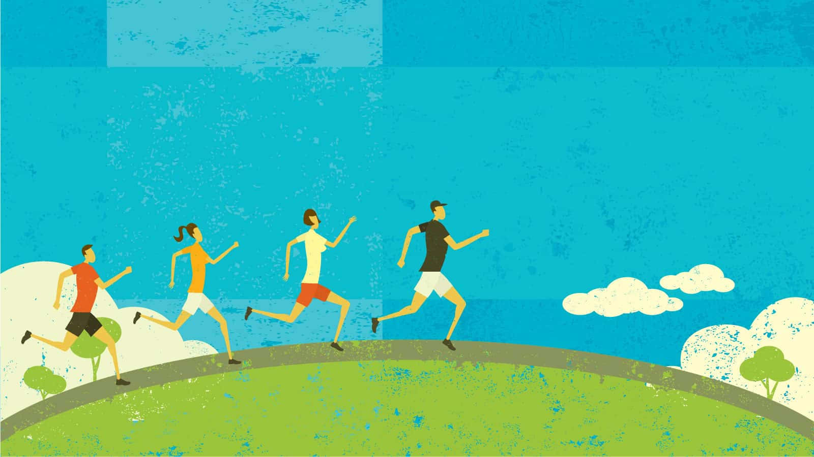 Vigorous People Exercising Background