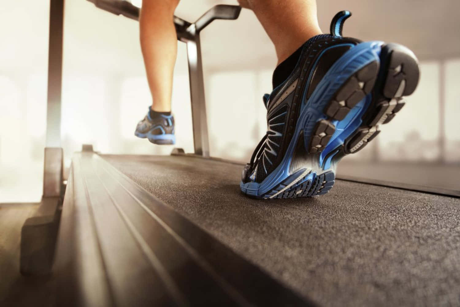 Vigorous Running In Treadmill Background
