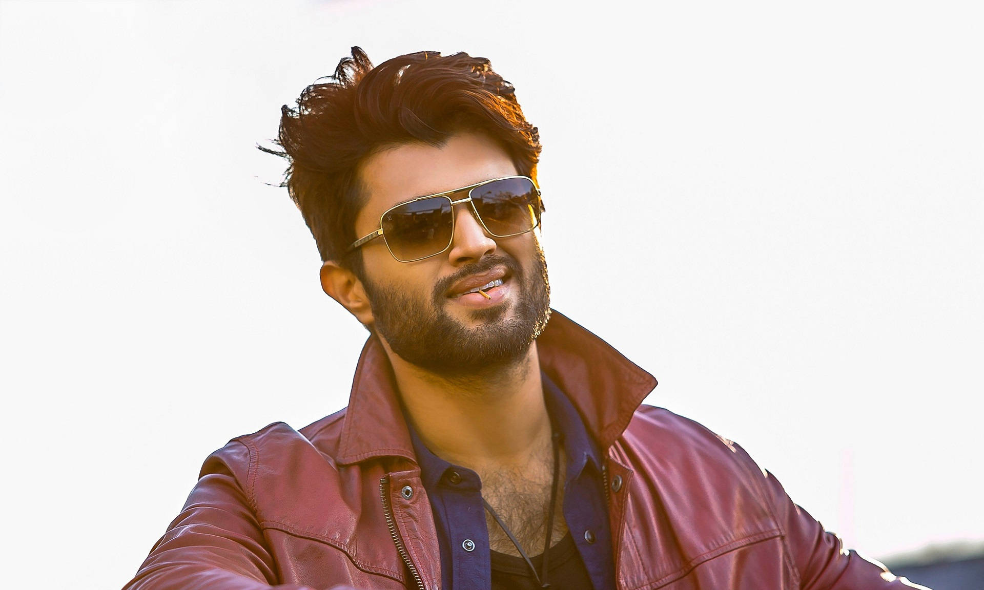 Vijay Devarakonda Red Leather Jacket